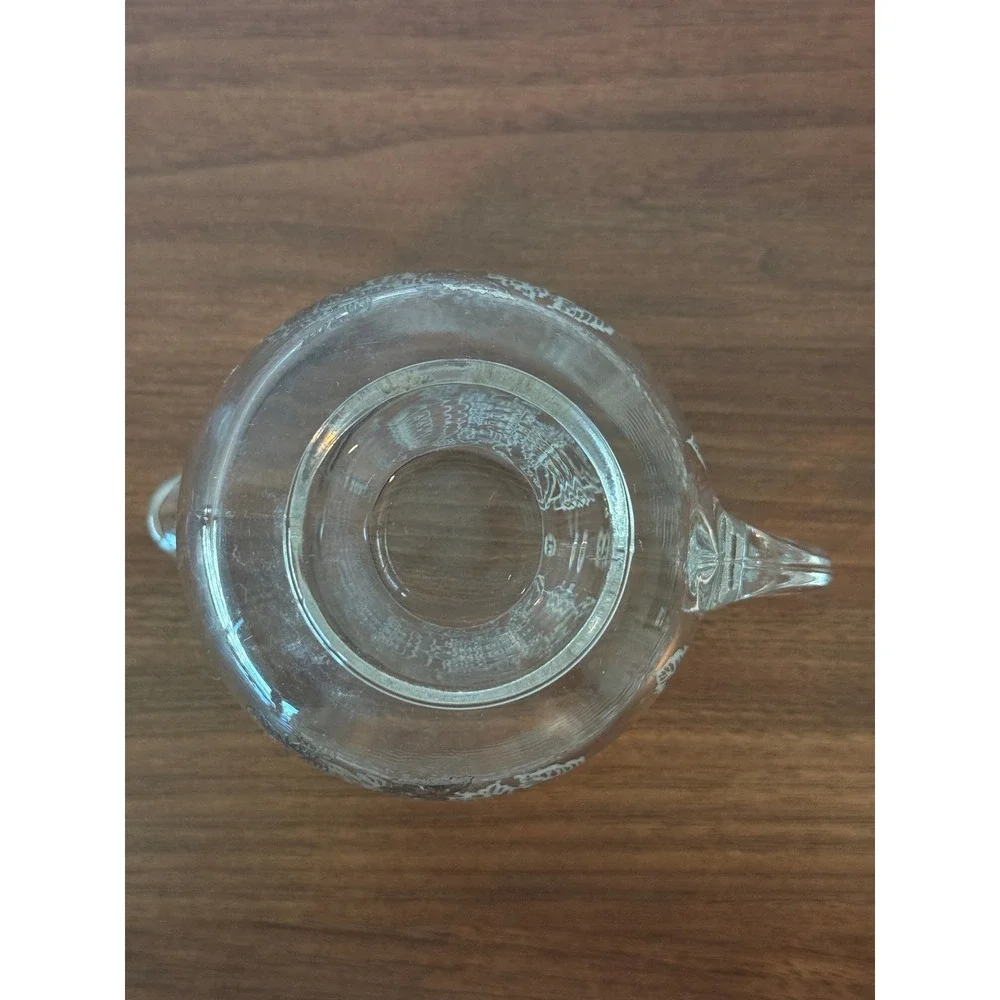 SC19 Silver City Creamer Floral Rose Pattern Sterling Silver Overlay 3 1/4